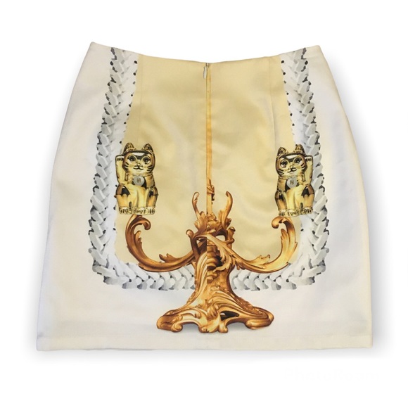 Labriells Lucky Cat Printed Mini Skirt NWT - Picture 7 of 15